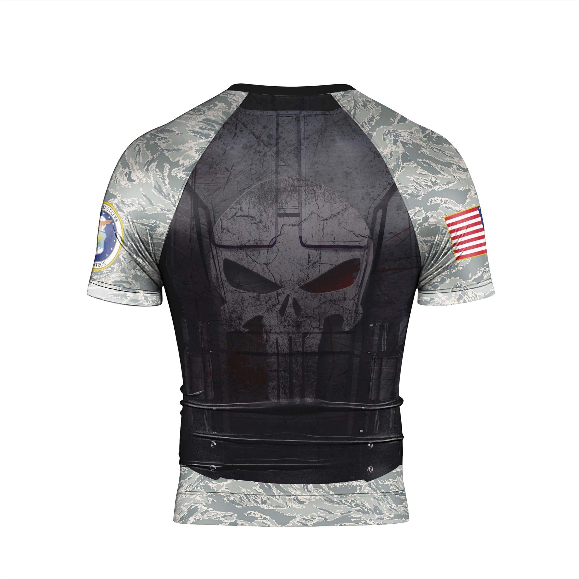 Punisher US Air Force Men's Short Sleeve Rash Guard