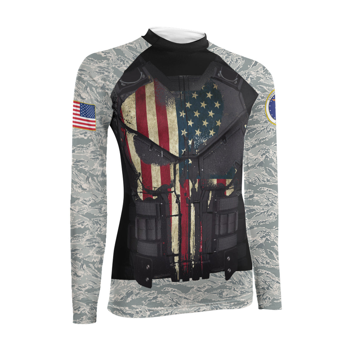 Punisher US Air Force Women's Long Sleeve Rash Guard