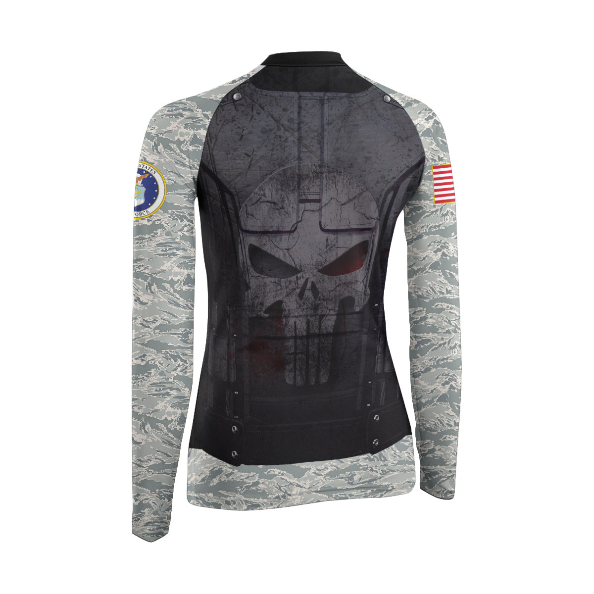 Punisher US Air Force Women's Long Sleeve Rash Guard