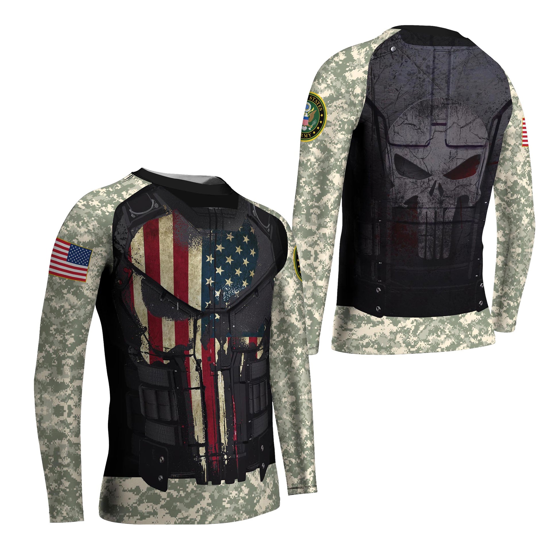 Punisher US Army Kids Rash Guard
