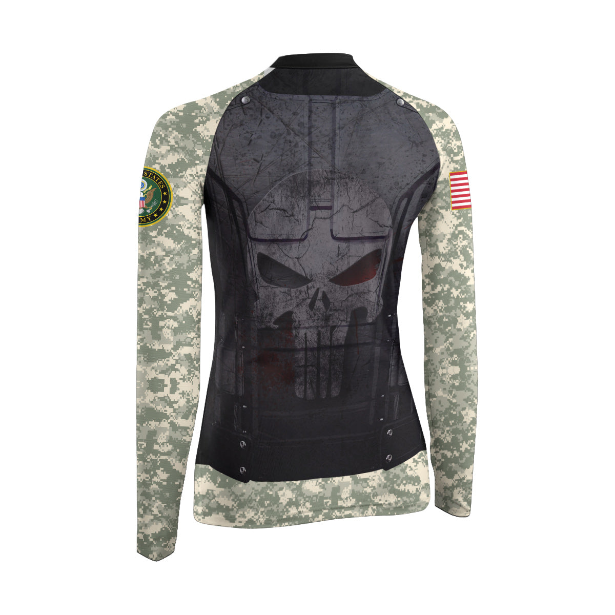 Punisher US Army Women's Long Sleeve Rash Guard