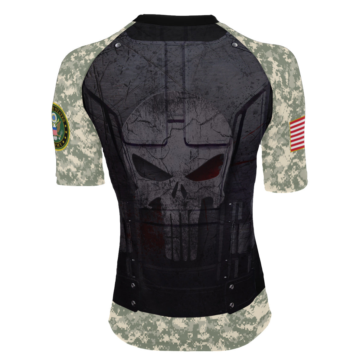Punisher US Army Women's Short Sleeve Rash Guard