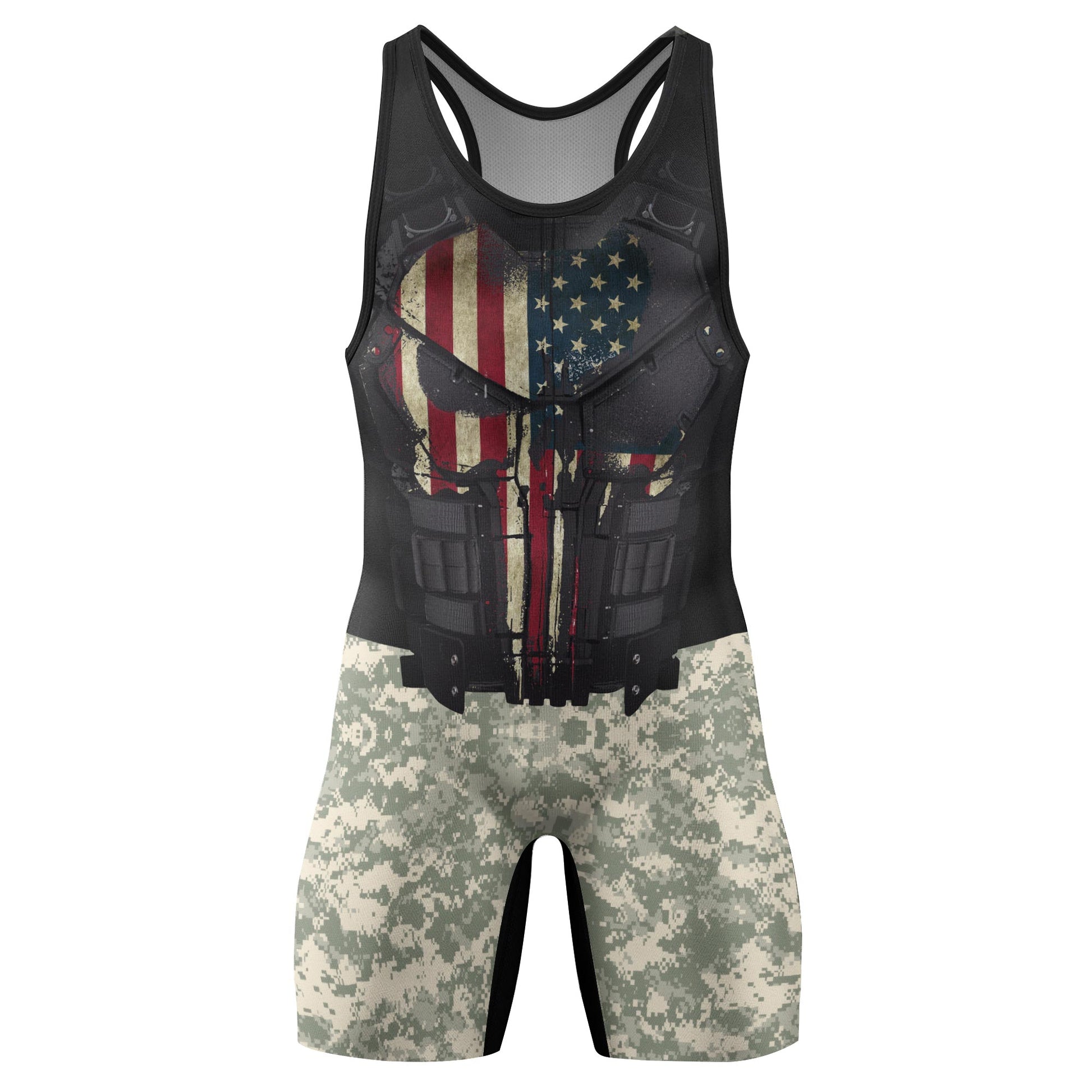 Punisher US Army Wrestling Singlets