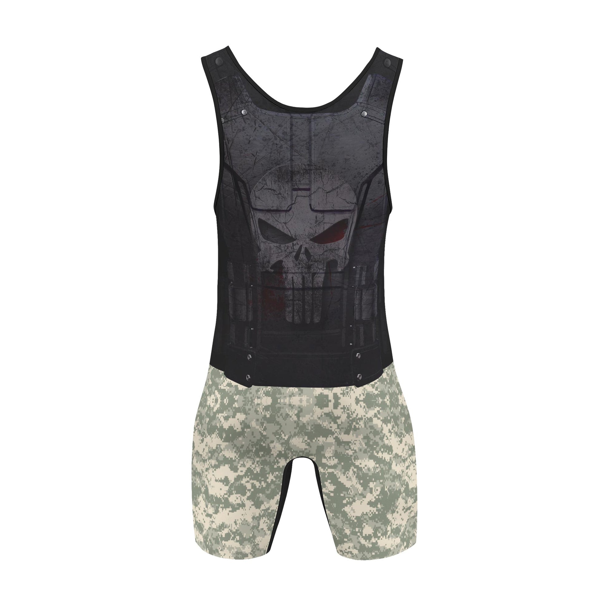 Punisher US Army Wrestling Singlets