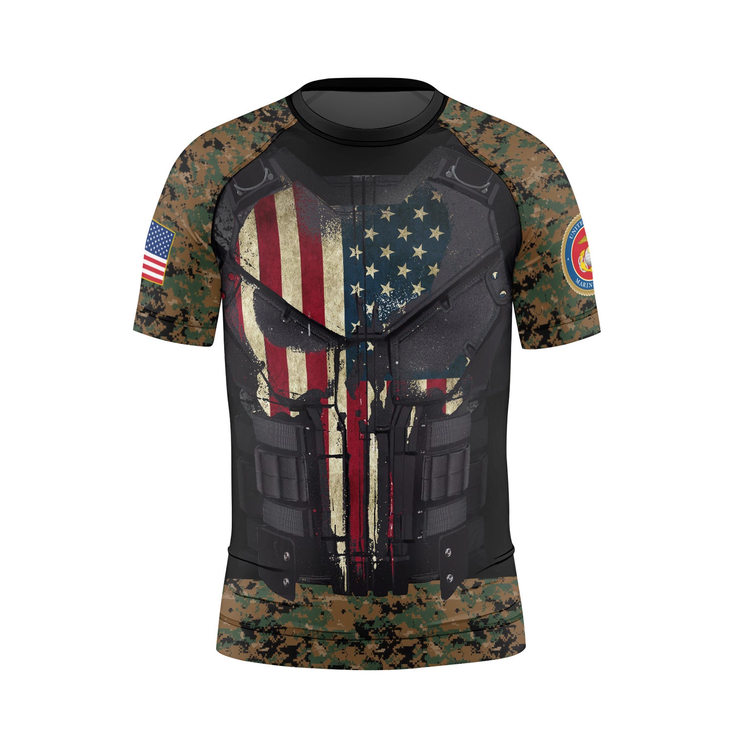 Punisher US Marine Kids Rash Guard