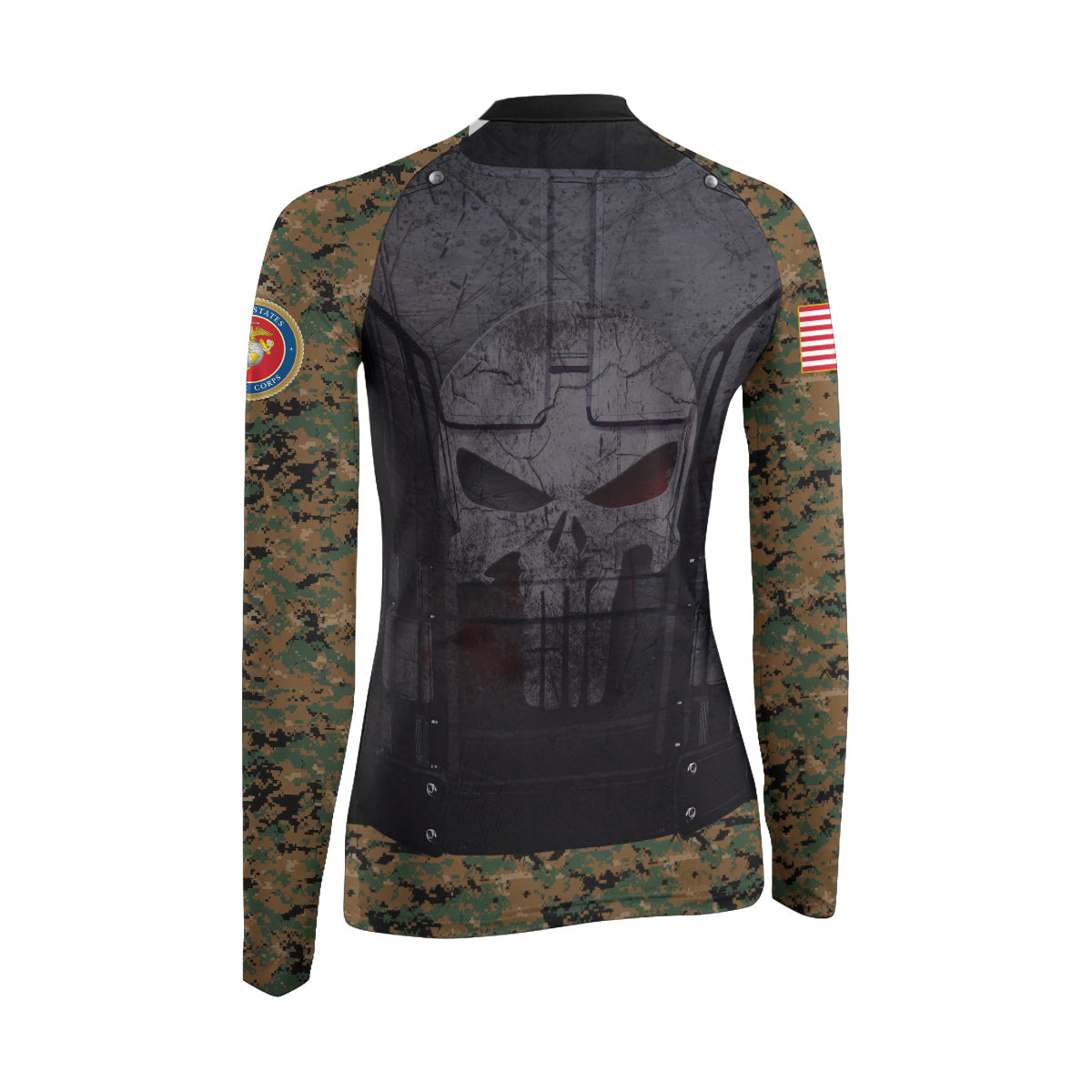 Punisher US Marine Women's Long Sleeve Rash Guard