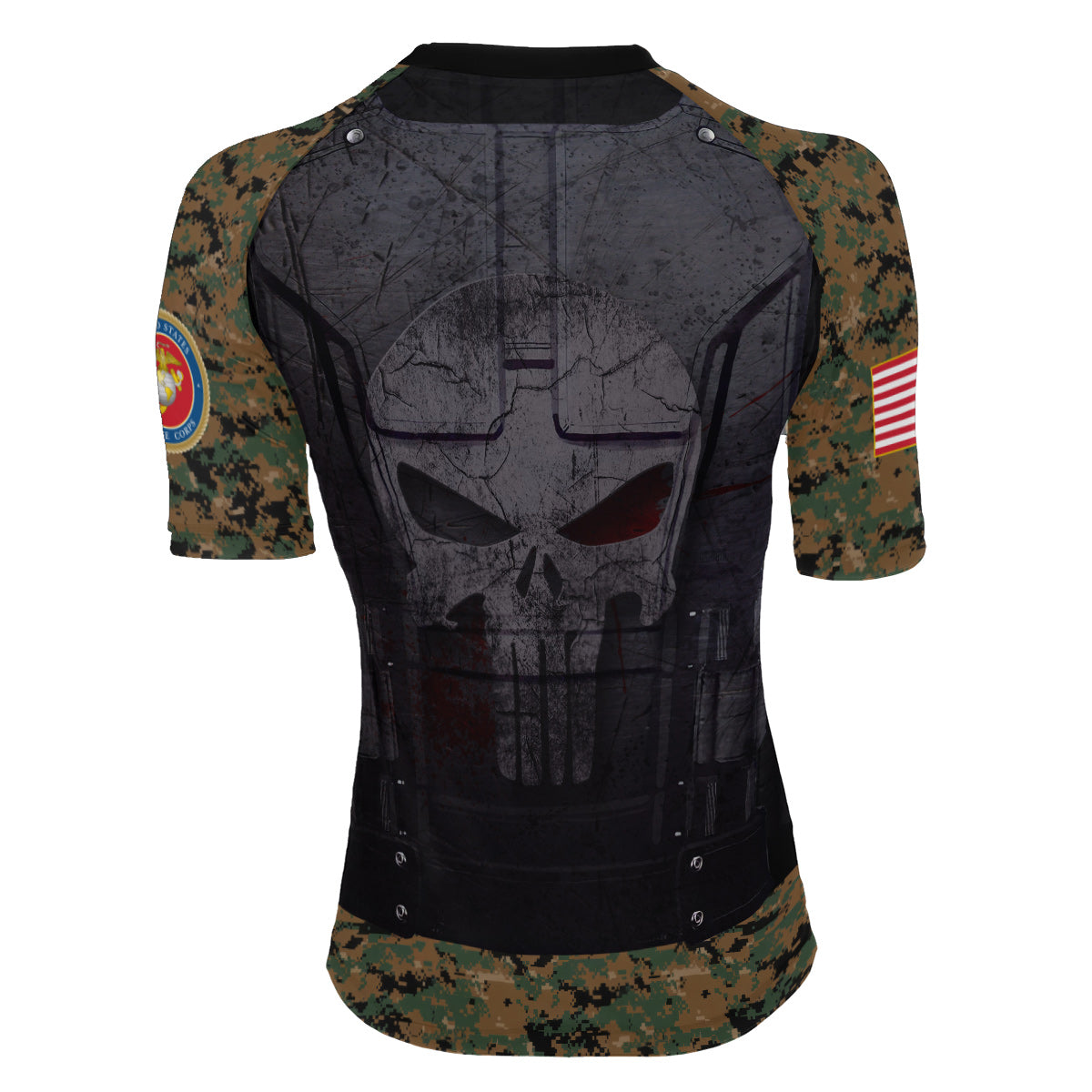 Punisher US Marine Women's Short Sleeve Rash Guard