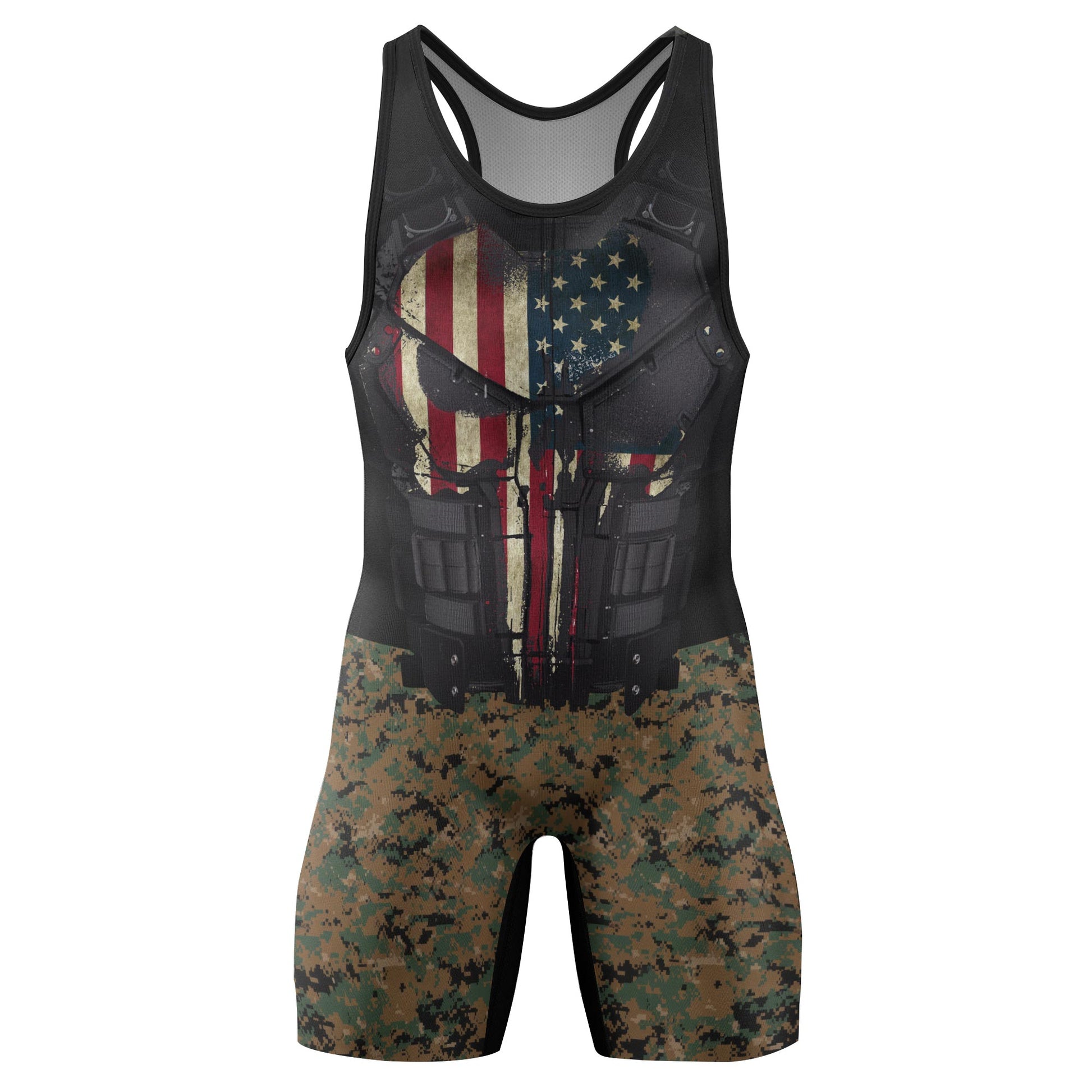 Punisher US Marine Wrestling Singlets