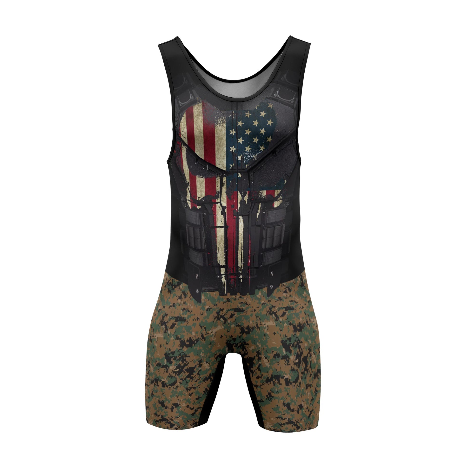 Punisher US Marine Wrestling Singlets