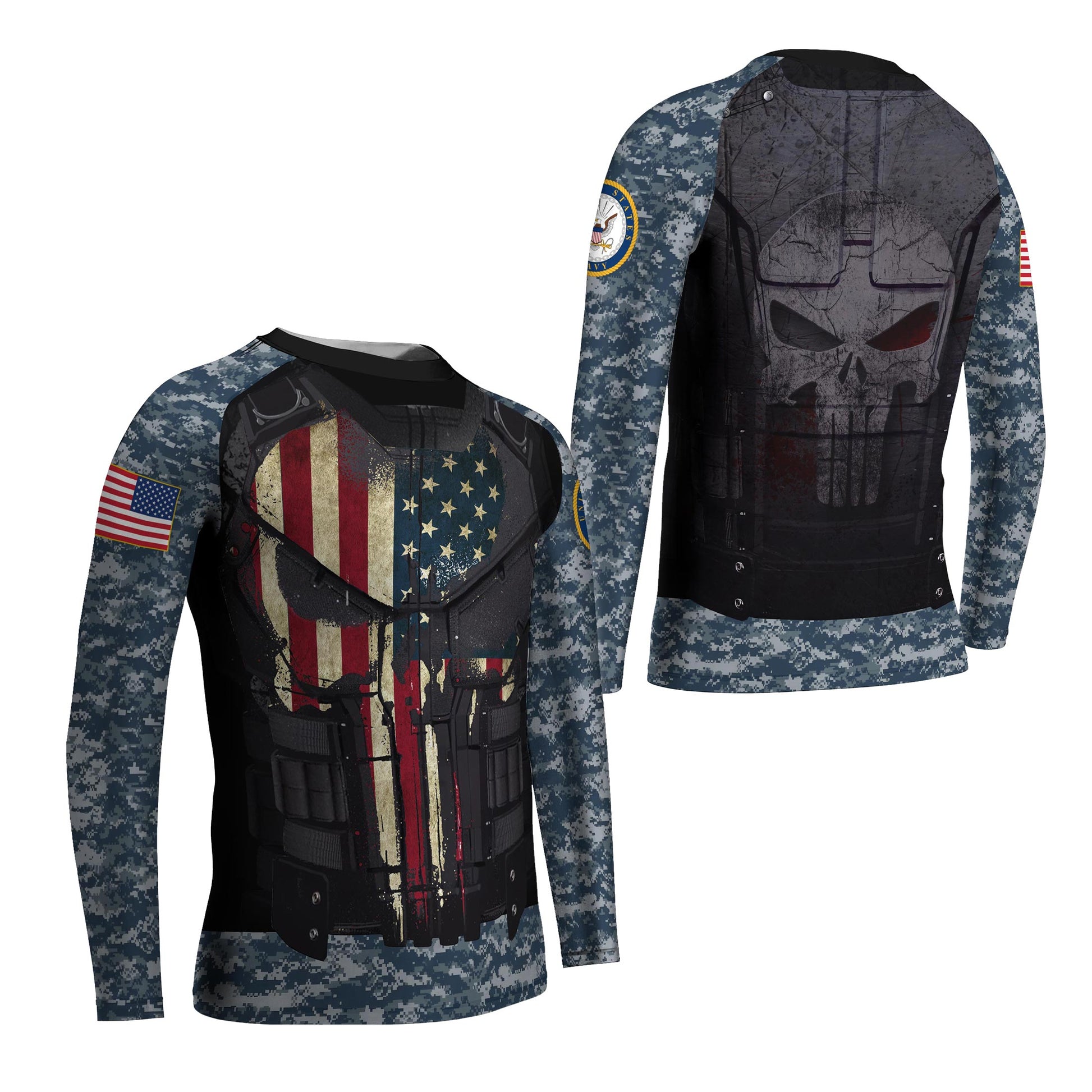 Punisher US Navy Kids Rash Guard