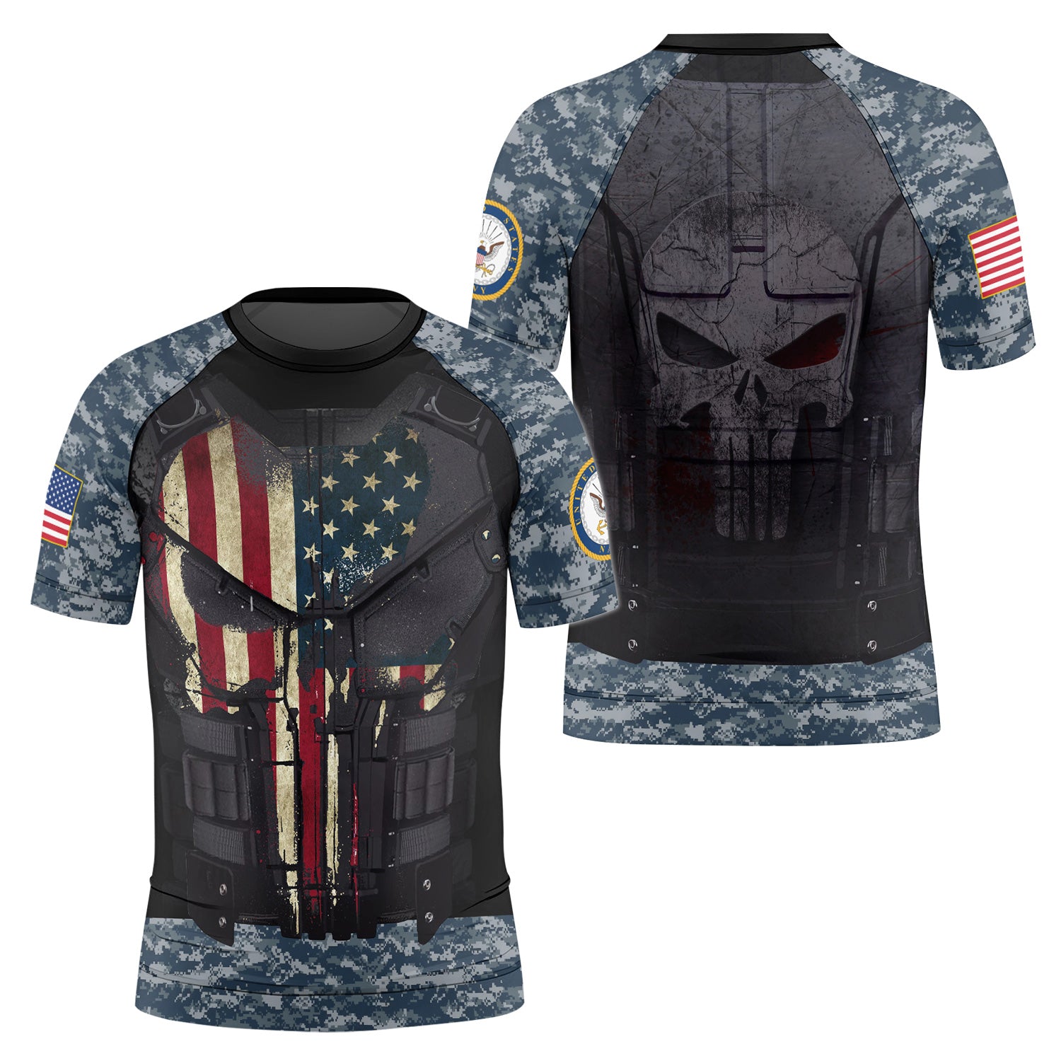 Punisher US Navy Kids Rash Guard