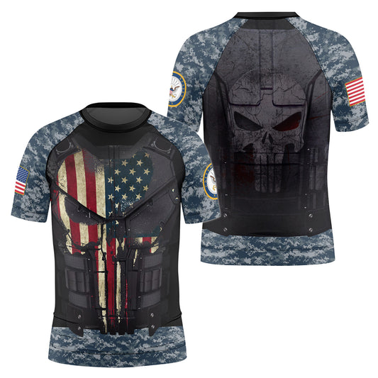 Punisher US Navy Kids Rash Guard