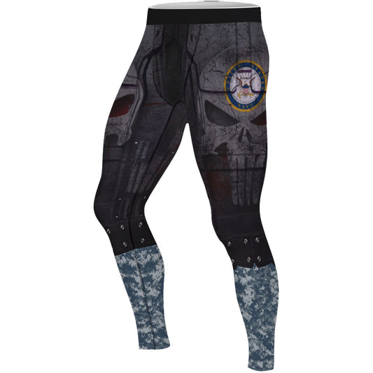 Punisher US Navy Men's Compression Leggings