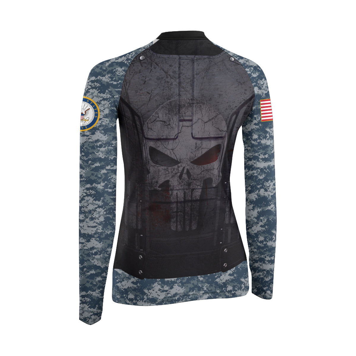 Punisher US Navy Women's Long Sleeve Rash Guard