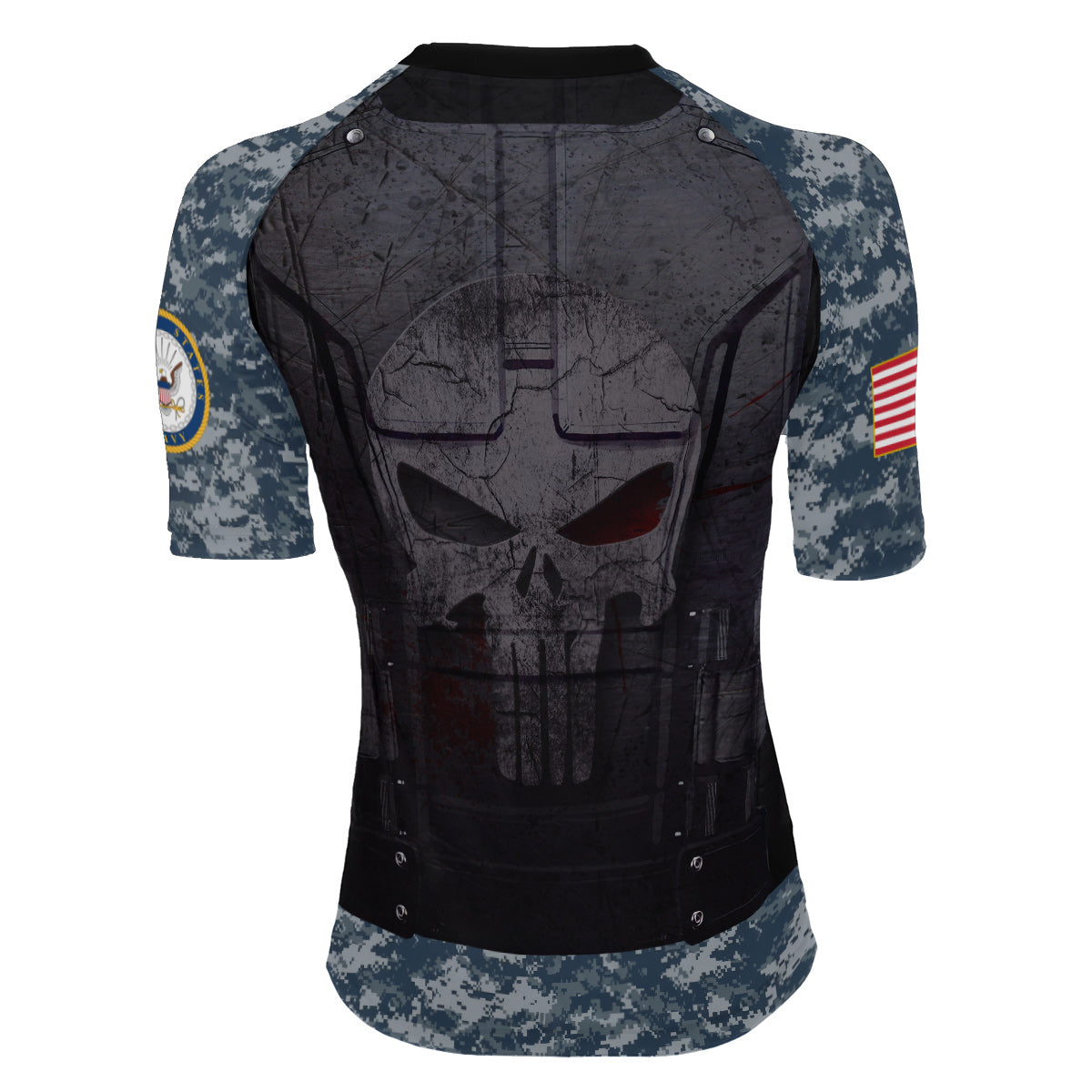 Punisher US Navy Women's Short Sleeve Rash Guard