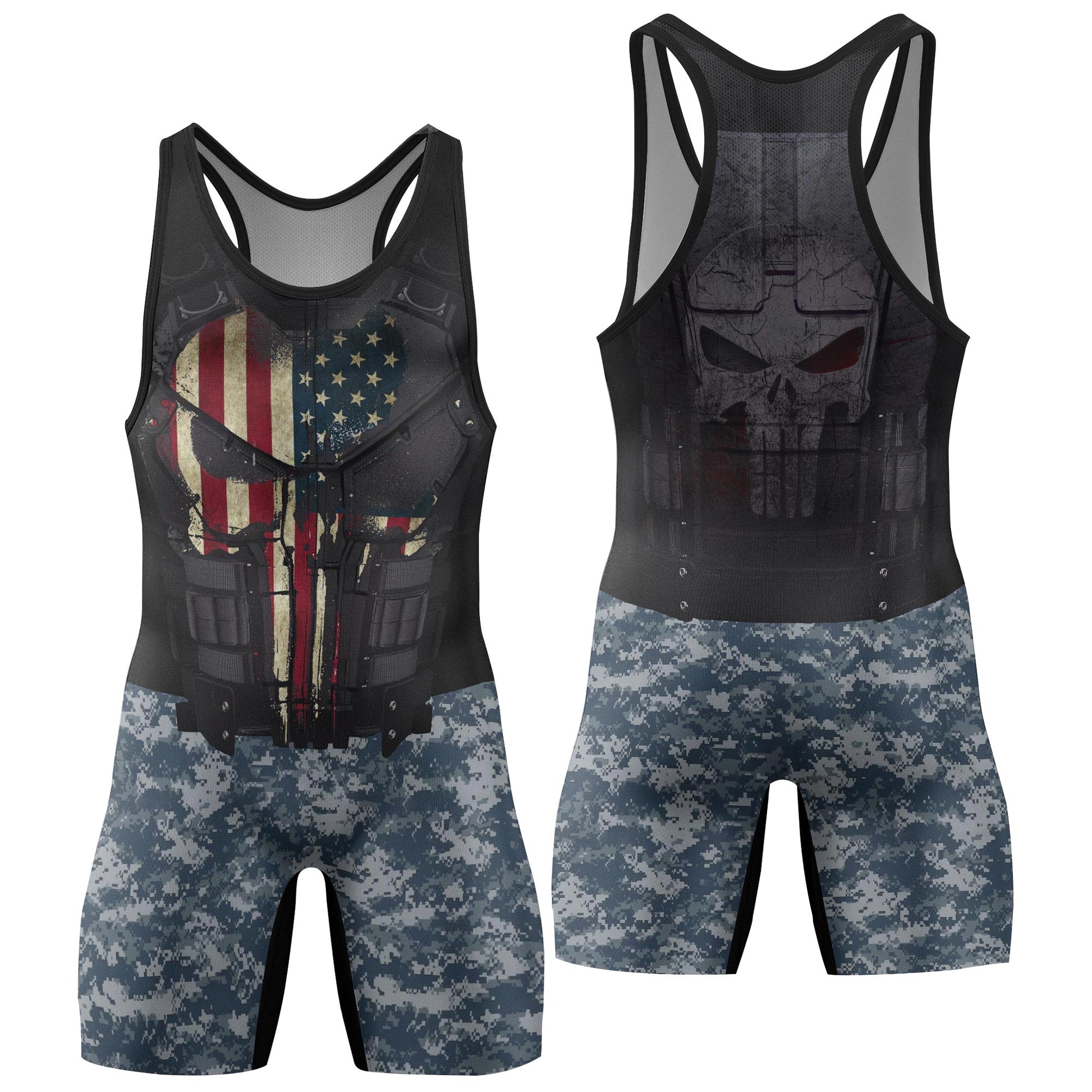 Punisher US Navy Wrestling Singlets