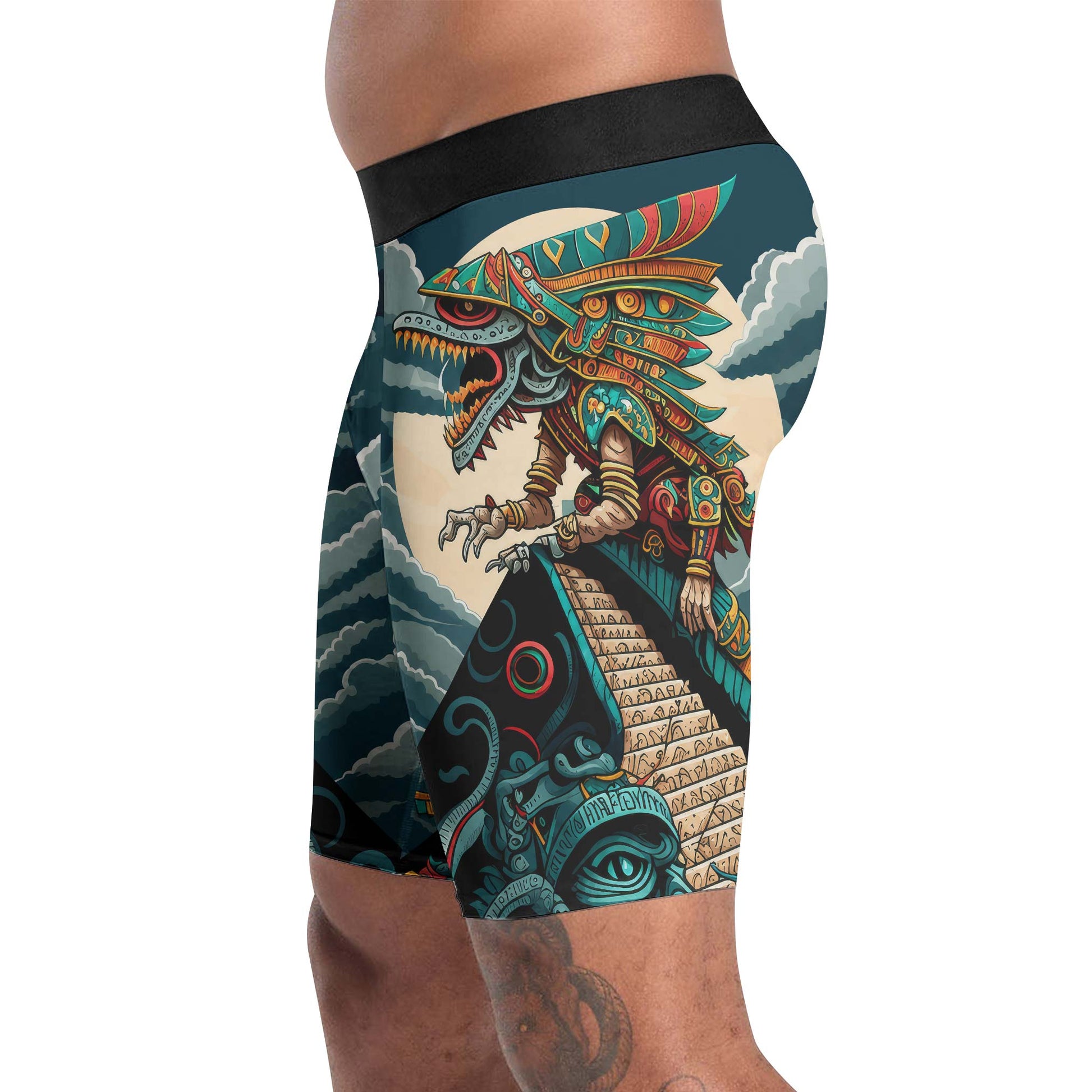 Quetzalcoatl Snake God Compression Shorts