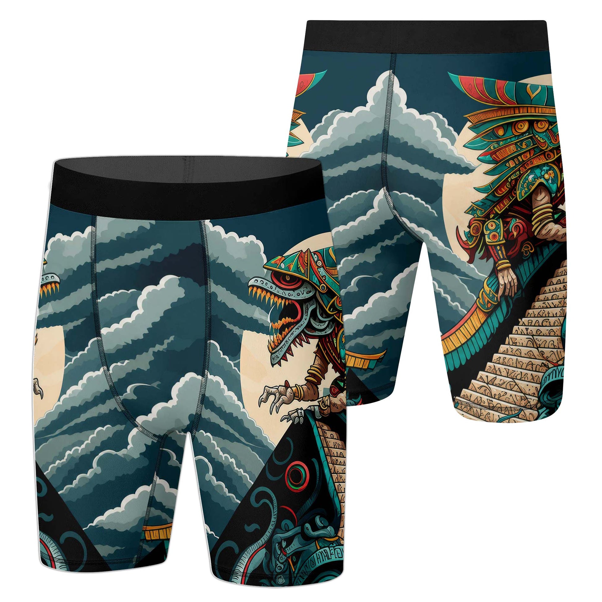 Quetzalcoatl Snake God Compression Shorts
