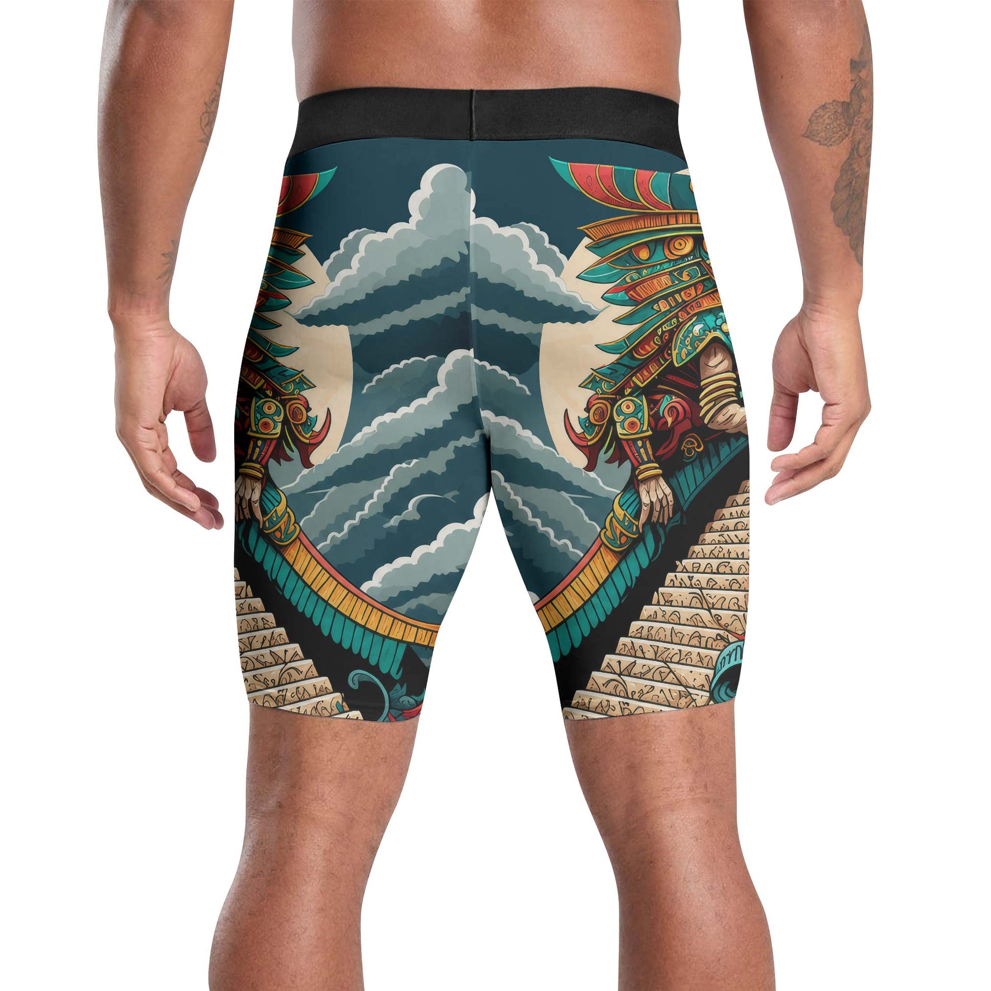 Quetzalcoatl Snake God Compression Shorts