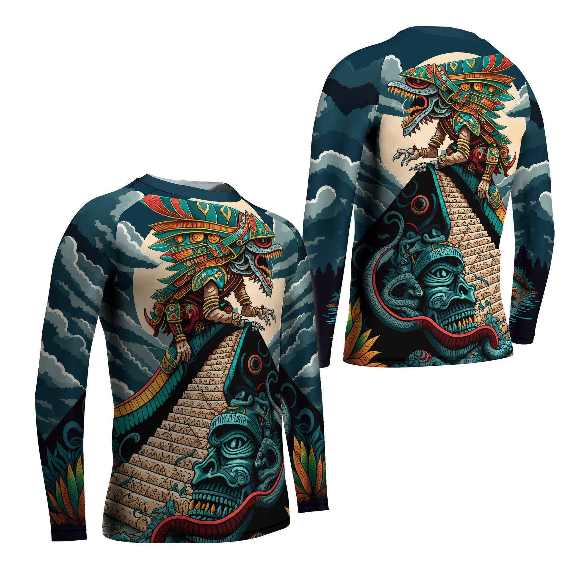 Quetzalcoatl Snake God Kids Rash Guard