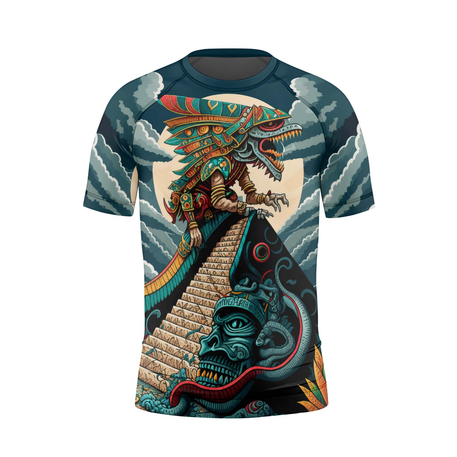 Quetzalcoatl Snake God Kids Rash Guard