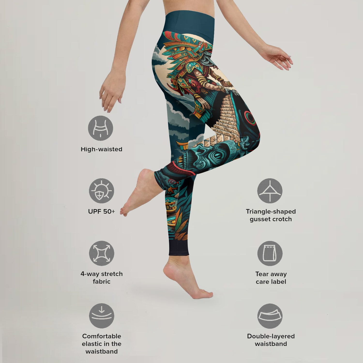 Quetzalcoatl Snake God Leggings