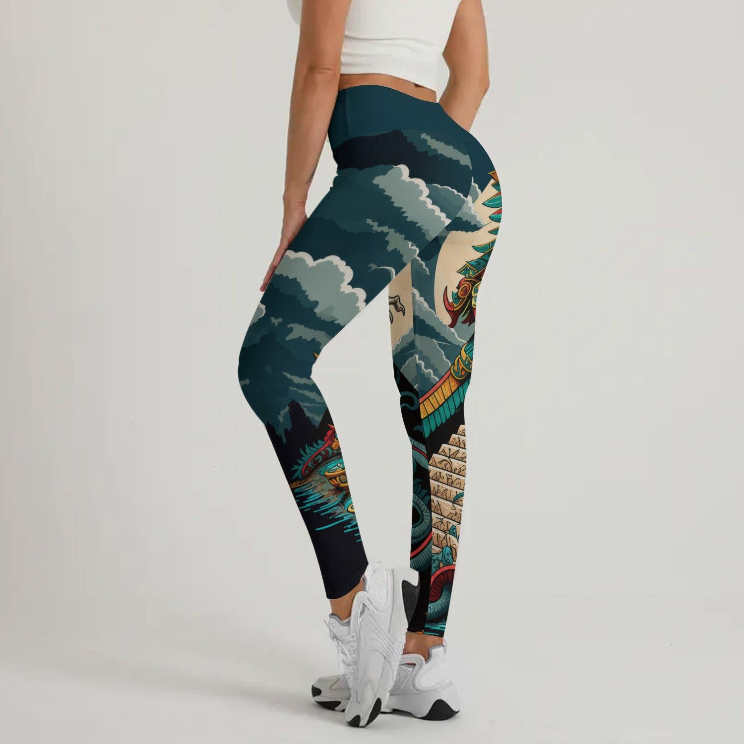 Quetzalcoatl Snake God Leggings