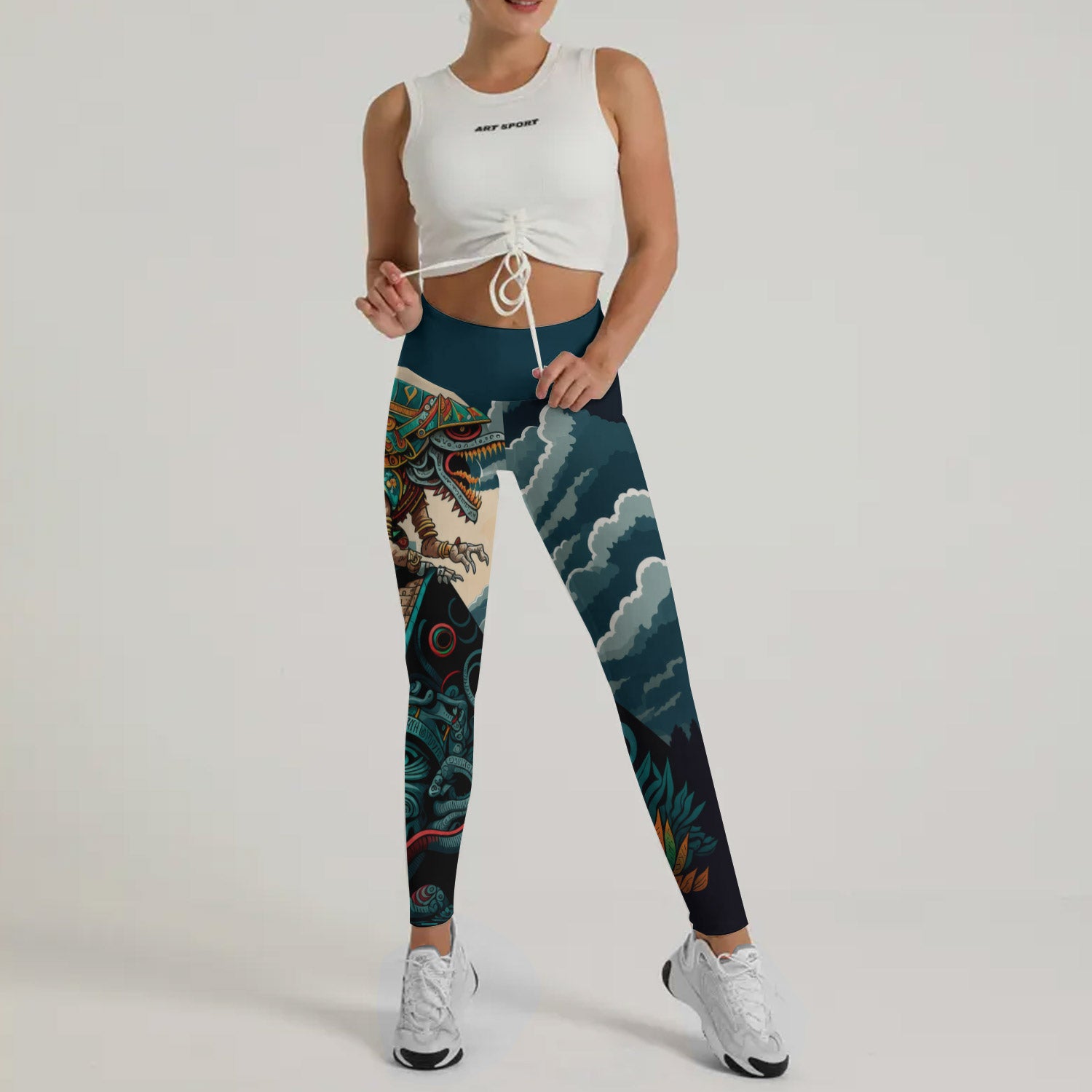 Quetzalcoatl Snake God Leggings