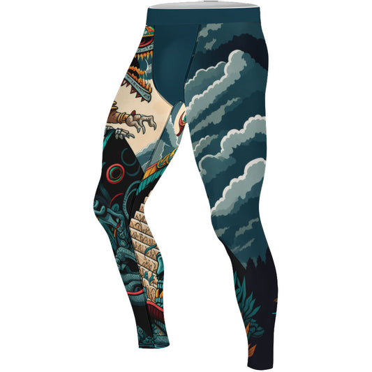 Quetzalcoatl Snake God Men's Compression Leggings