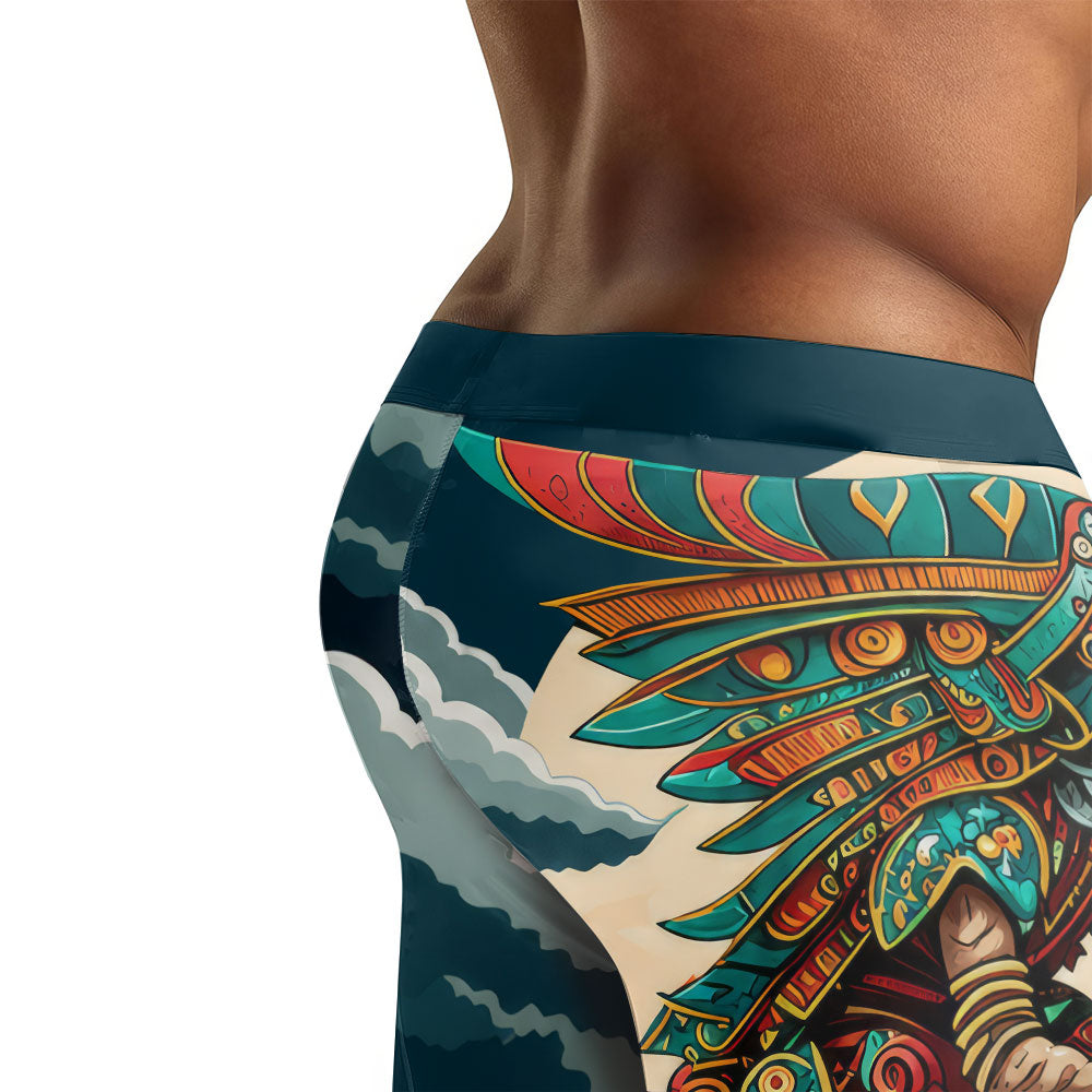Quetzalcoatl Snake God Men's Compression Leggings