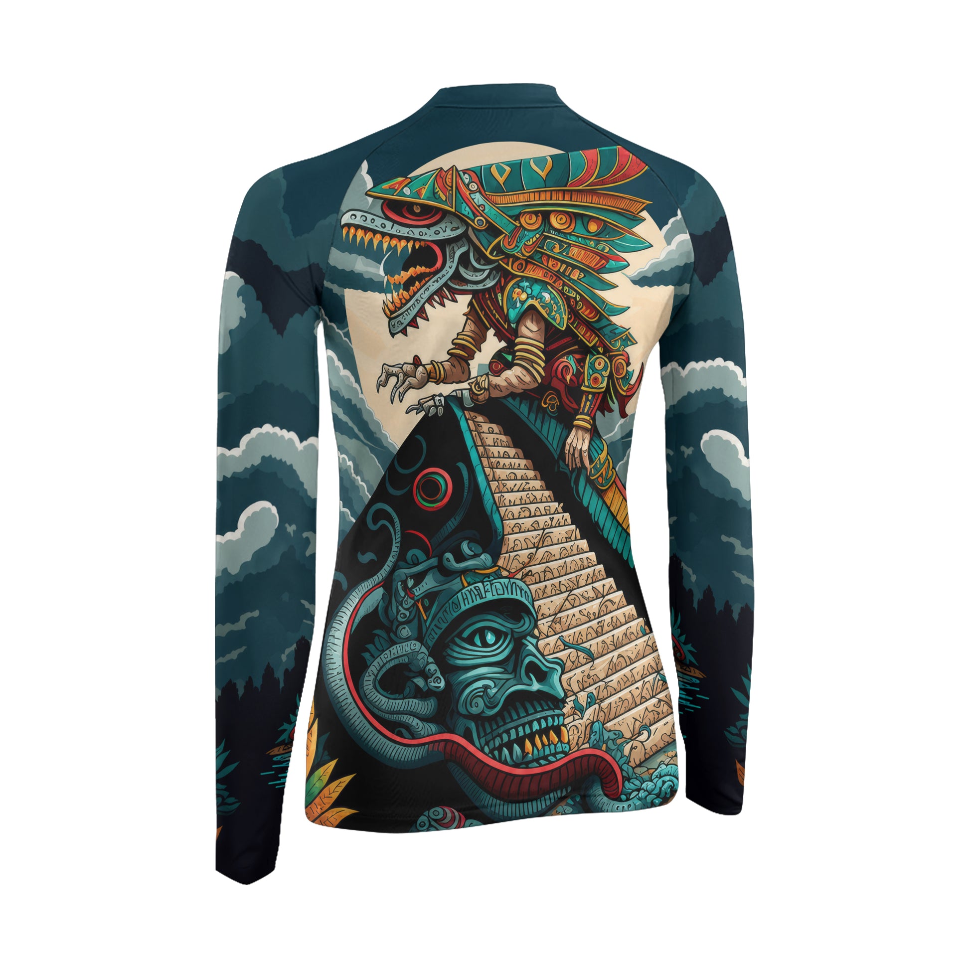 Quetzalcoatl Snake God Women's Long Sleeve Rash Guard