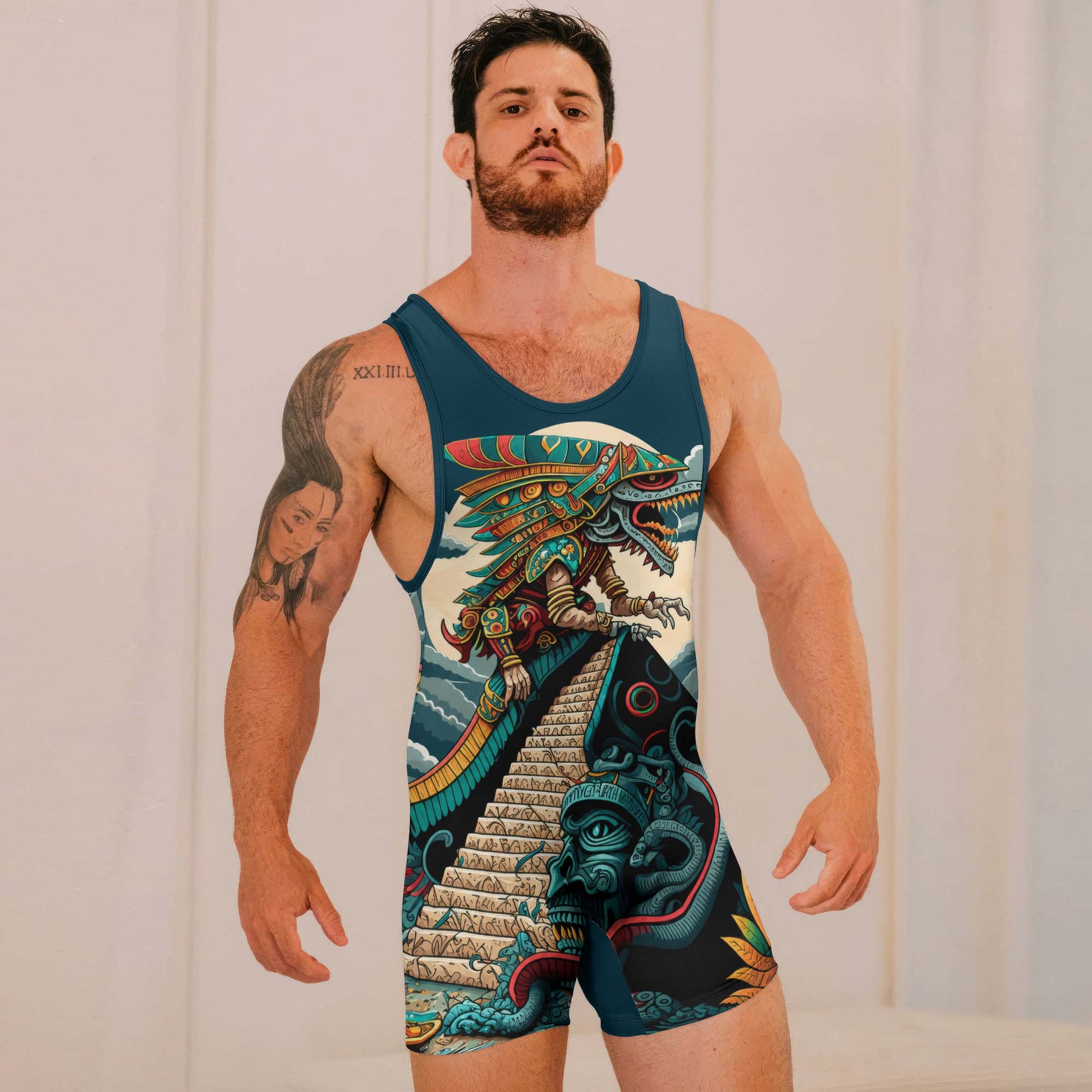 Quetzalcoatl Snake God Wrestling Singlets