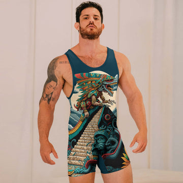 Quetzalcoatl Snake God Wrestling Singlets