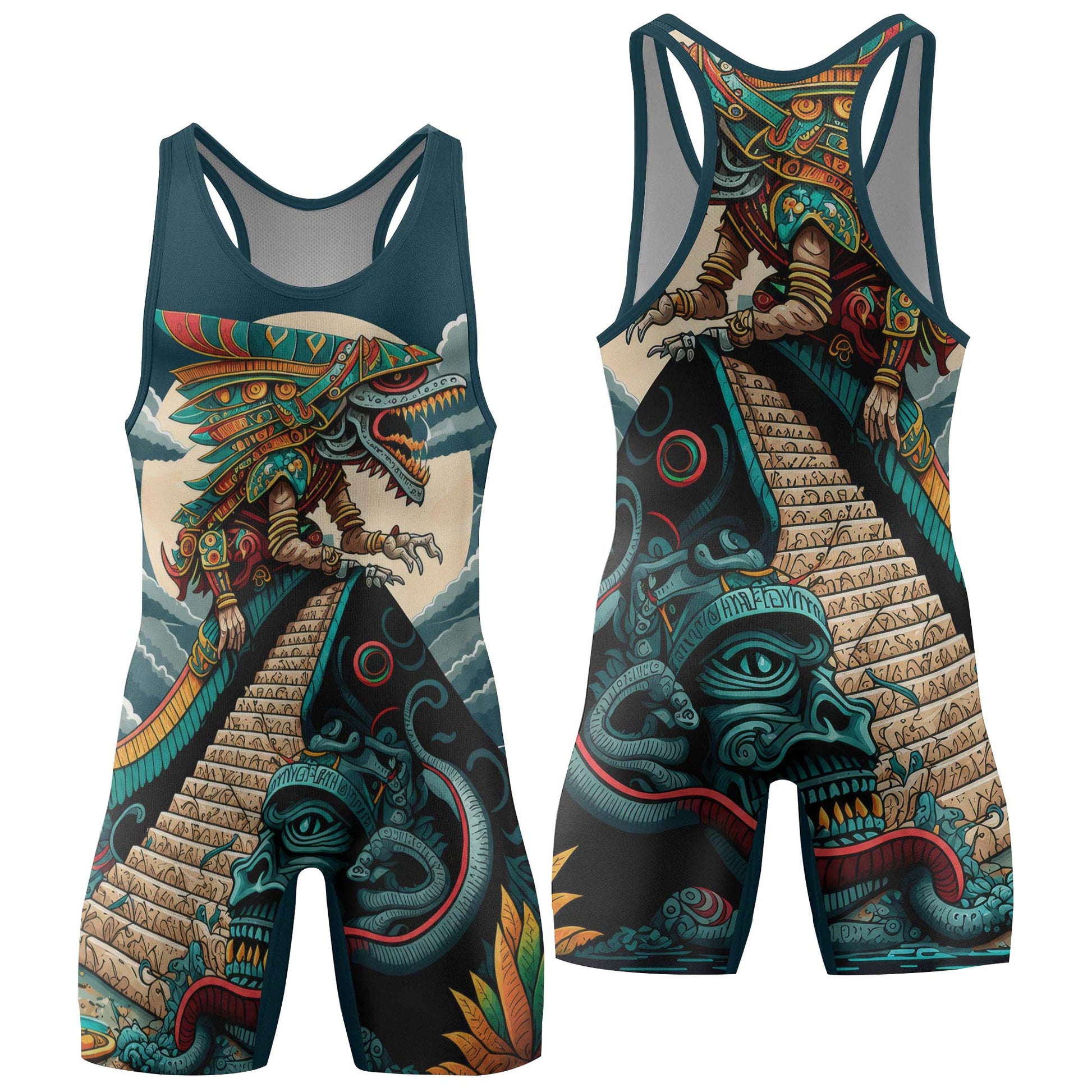 Quetzalcoatl Snake God Wrestling Singlets