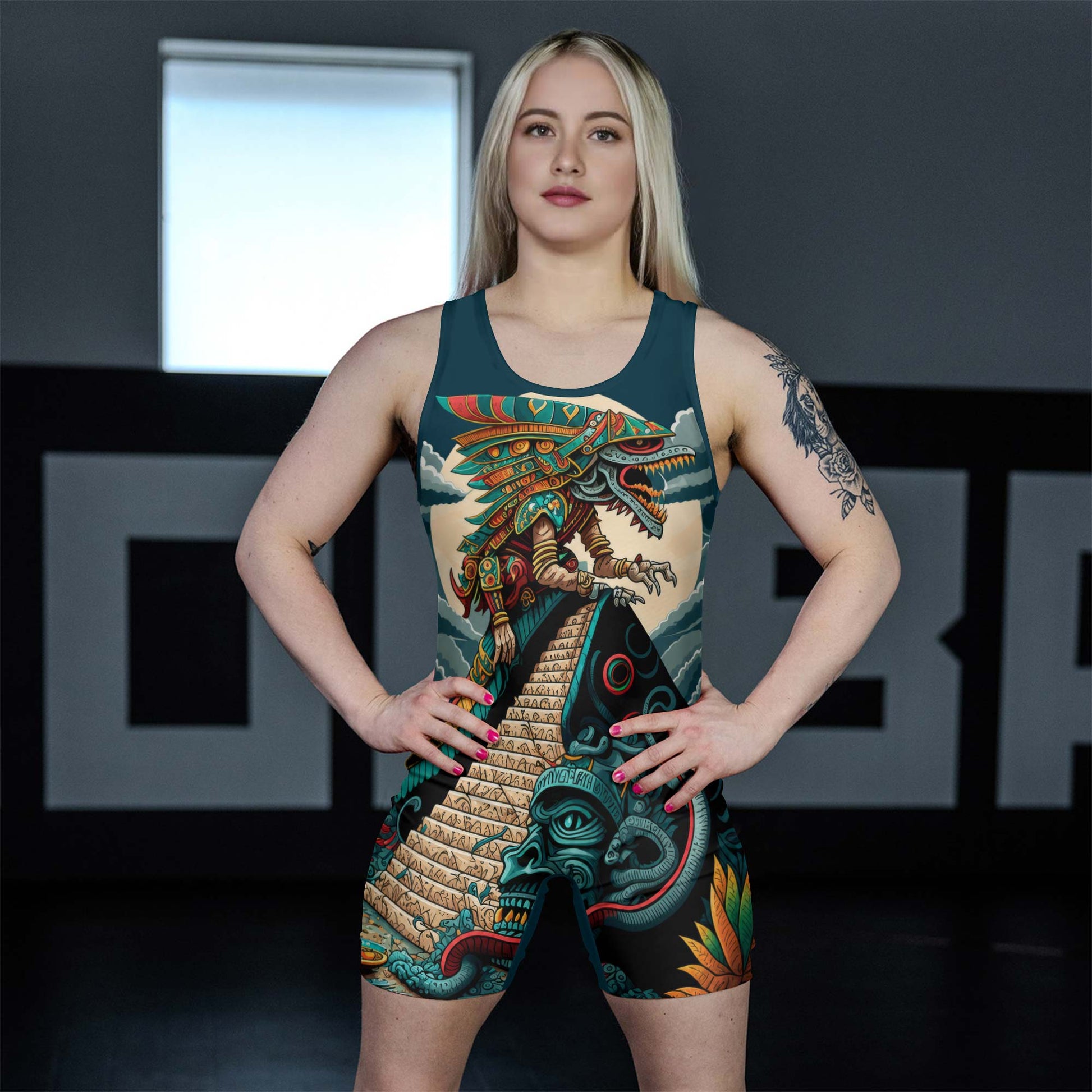 Quetzalcoatl Snake God Wrestling Singlets