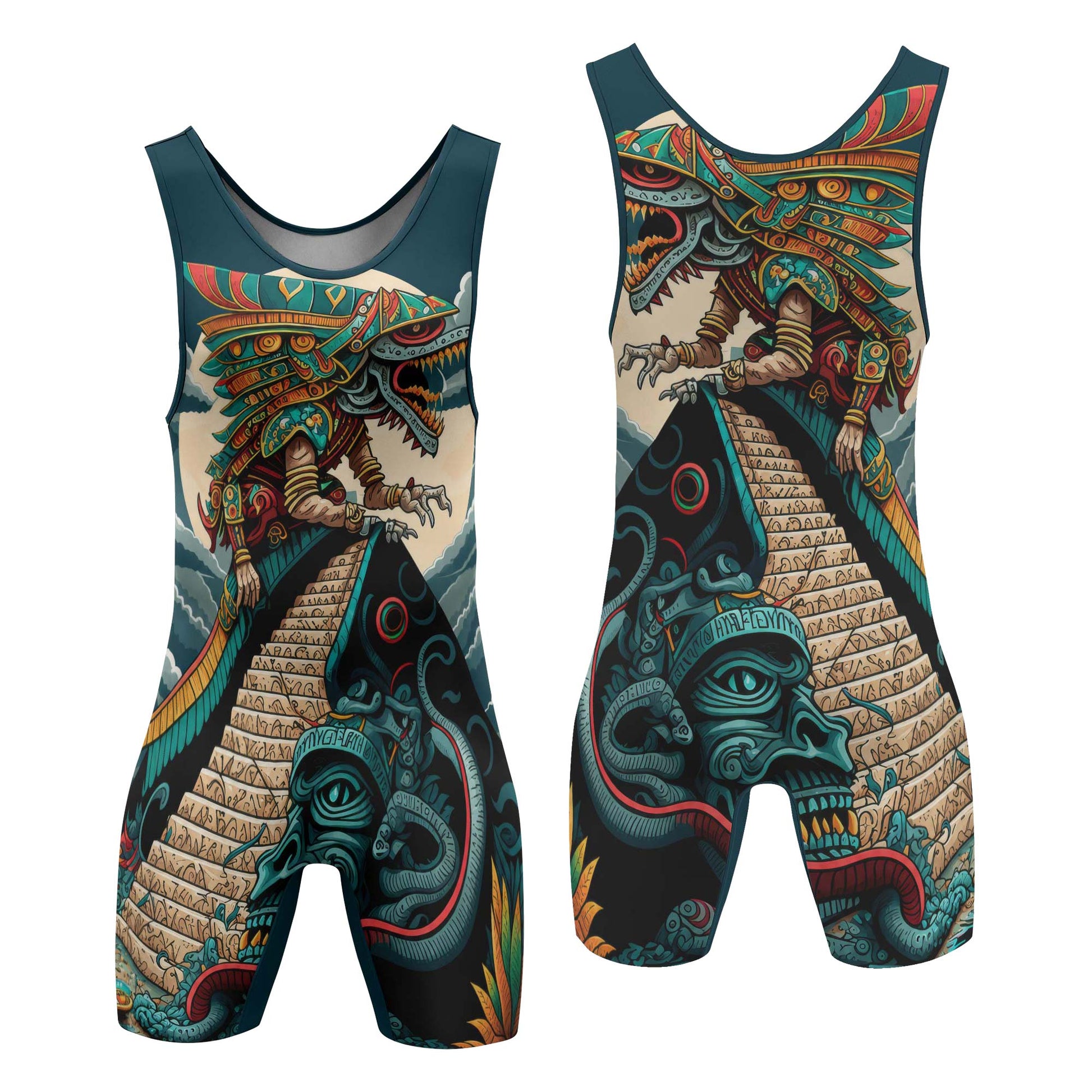 Quetzalcoatl Snake God Wrestling Singlets