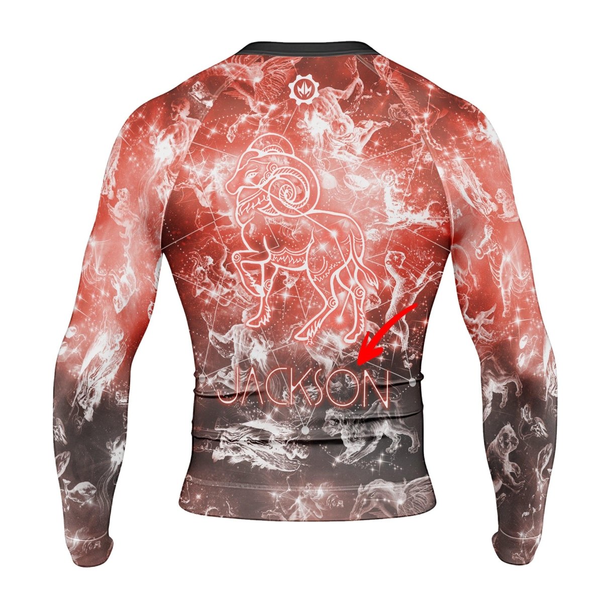 Personalized Zodiac Aries Long Sleeve Rash Guard - BattleFitGear