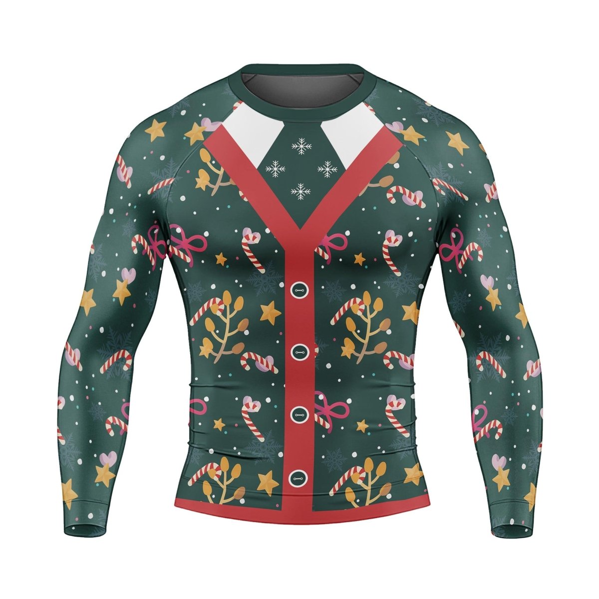 Merry Xmas Long Sleeve Rash Guard - BattleFitGear