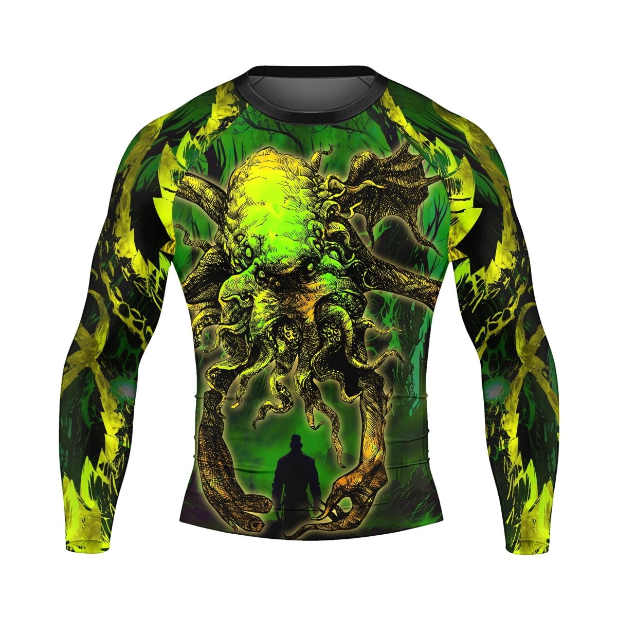 Hungry Of Cthulhu Long Sleeve Rash Guard - BattleFitGear