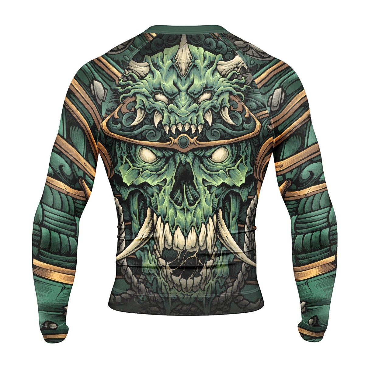 Evil Japanese Samurai Long Sleeve Rash Guard - BattleFitGear