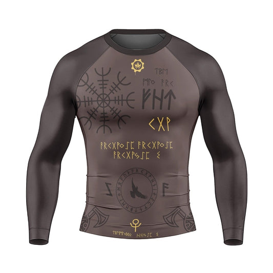 Viking Valhalla Rune Long Sleeve Rash Guard - BattleFitGear