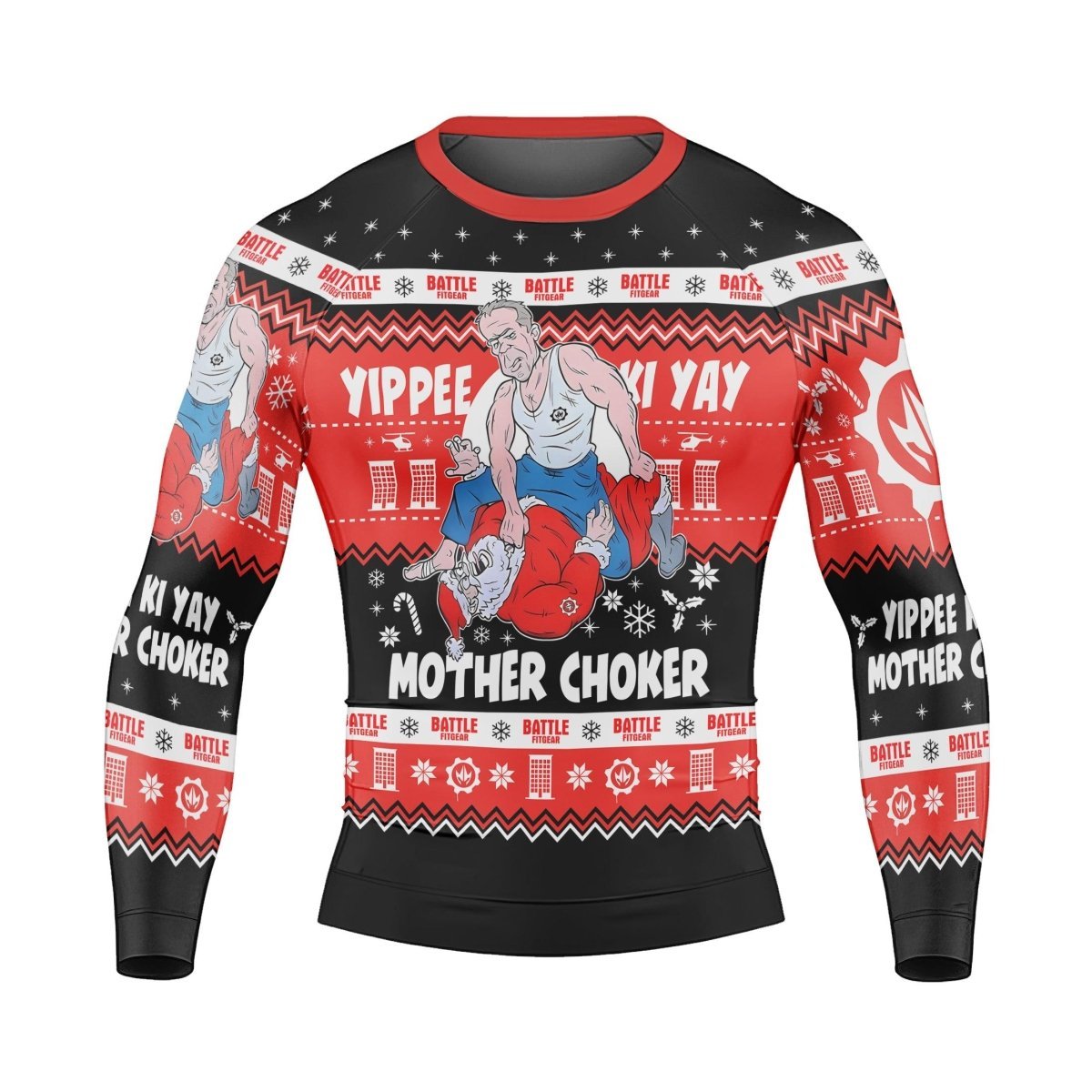 Yippe Ki - Yay Mother Choker Long Sleeve Rash Guard - BattleFitGear