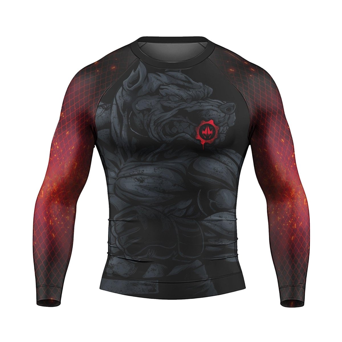 Pitbull Men's Long Sleeve Rash Guard - BattleFitGear