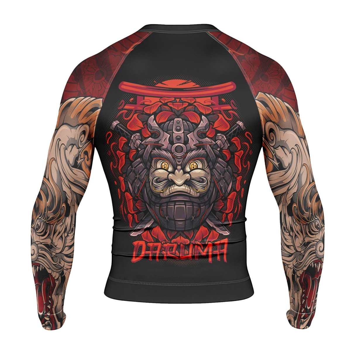 Japanese Daruma Long Sleeve Rash Guard - BattleFitGear