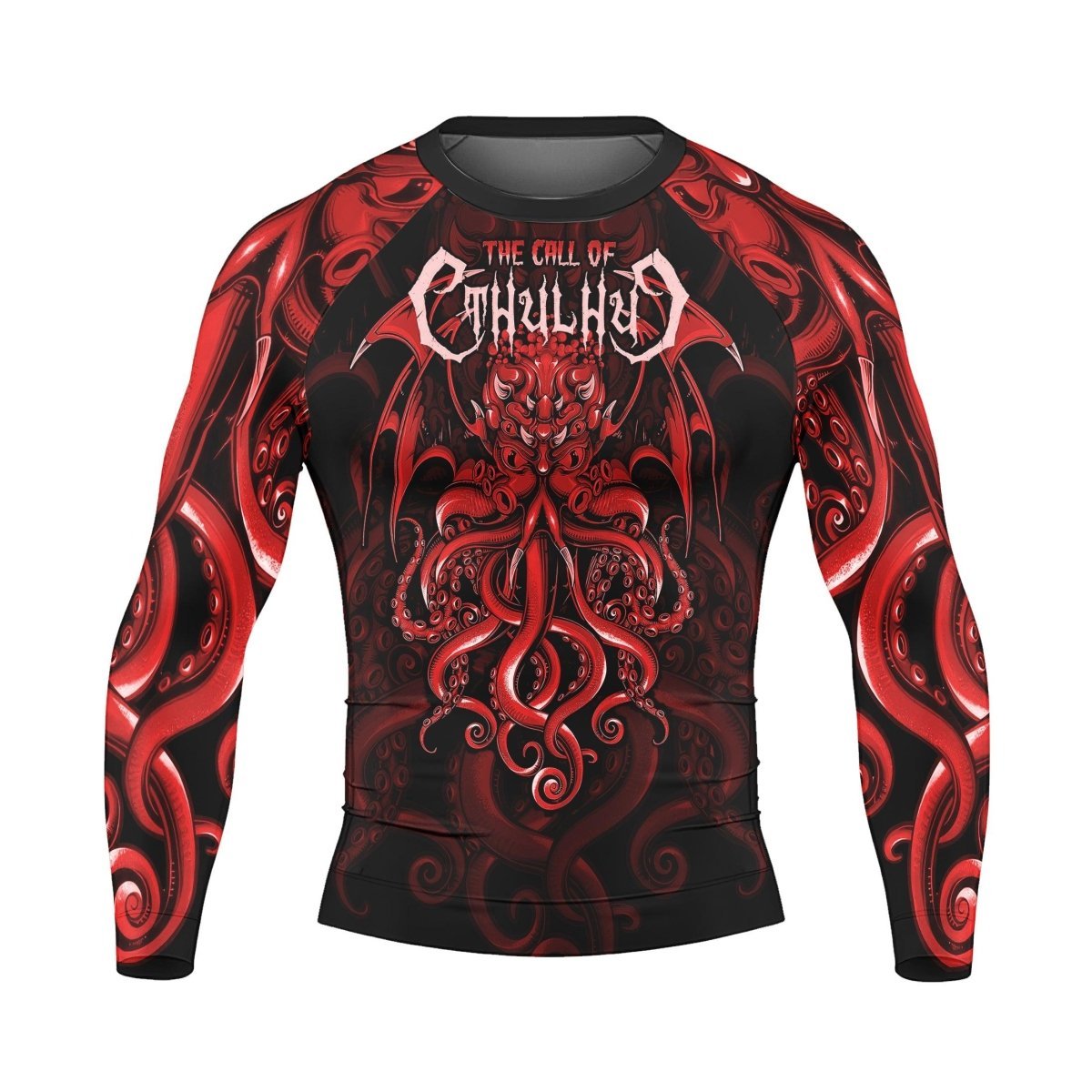 The Call Of Cthulhu RED Long Sleeve Rash Guard - BattleFitGear