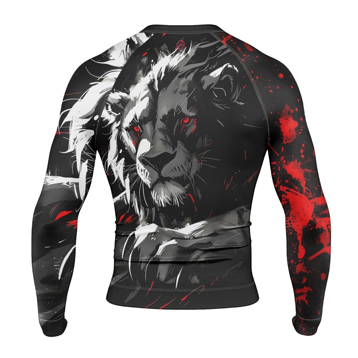 Dangerous Lion Men's Long Sleeve Rash Guard - BattleFitGear