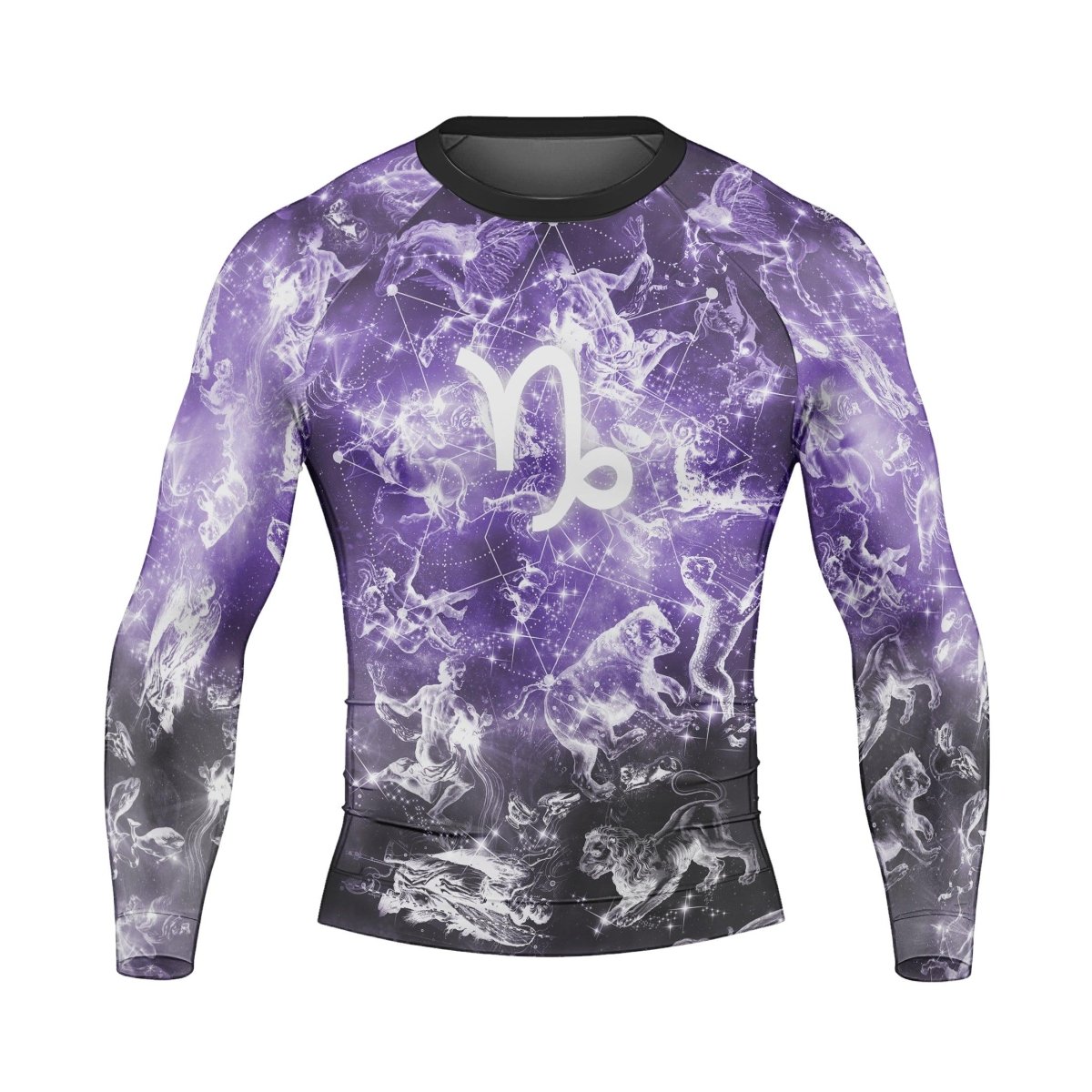 Personalized Zodiac Capricorn Long Sleeve Rash Guard - BattleFitGear