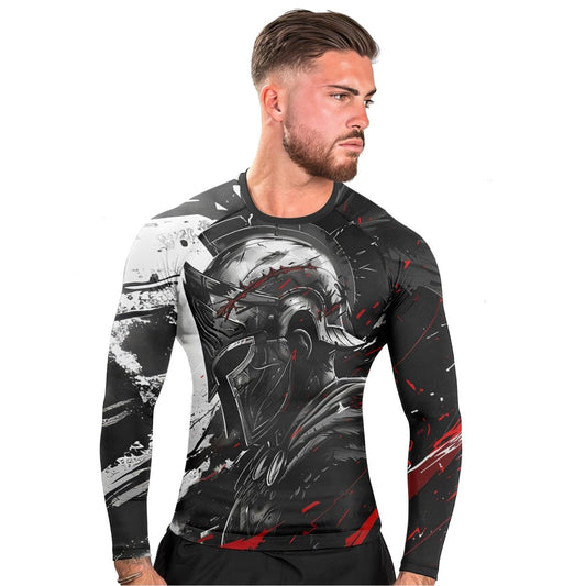 Spartan Warrior Soul Men's Long Sleeve Rash Guard - BattleFitGear