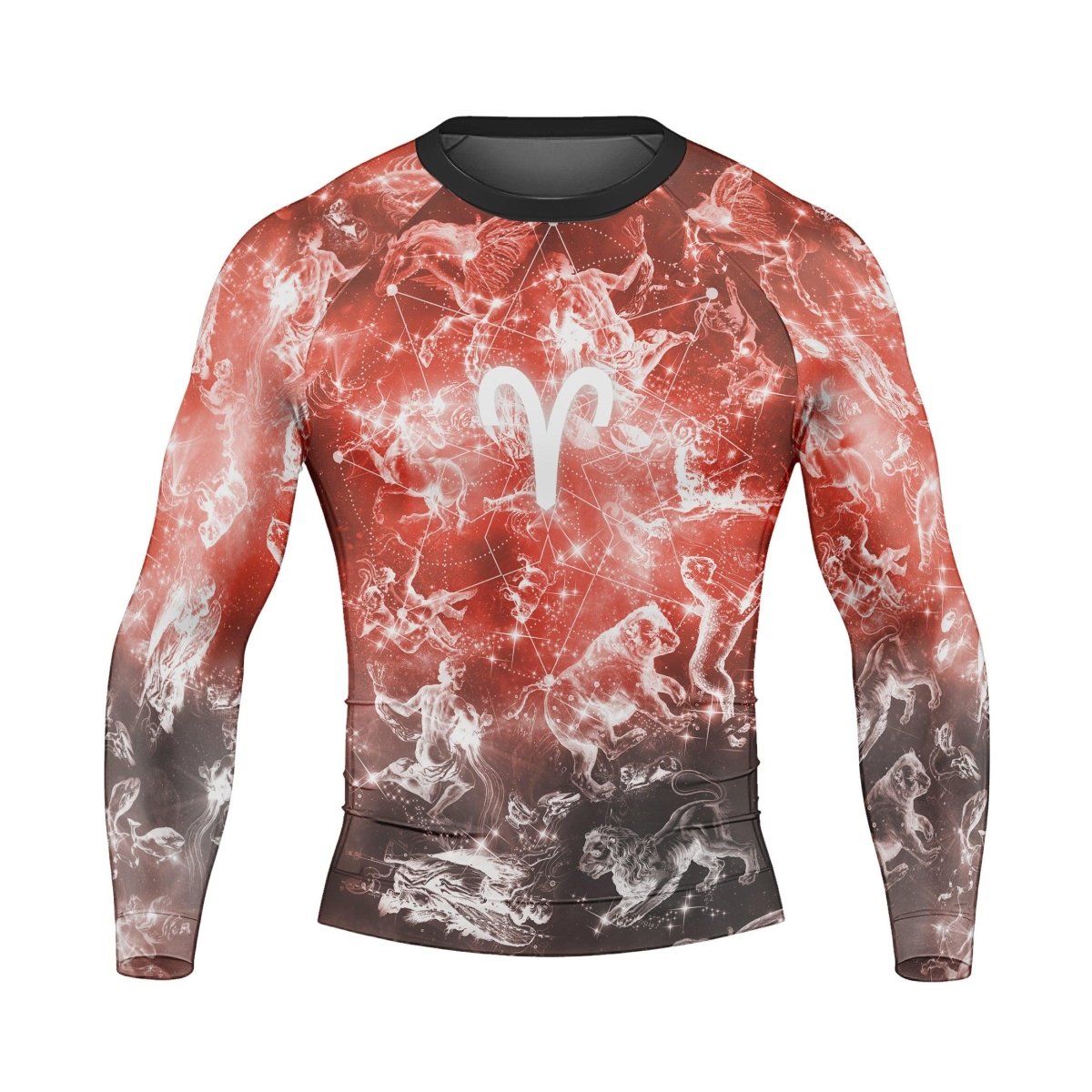 Personalized Zodiac Aries Long Sleeve Rash Guard - BattleFitGear