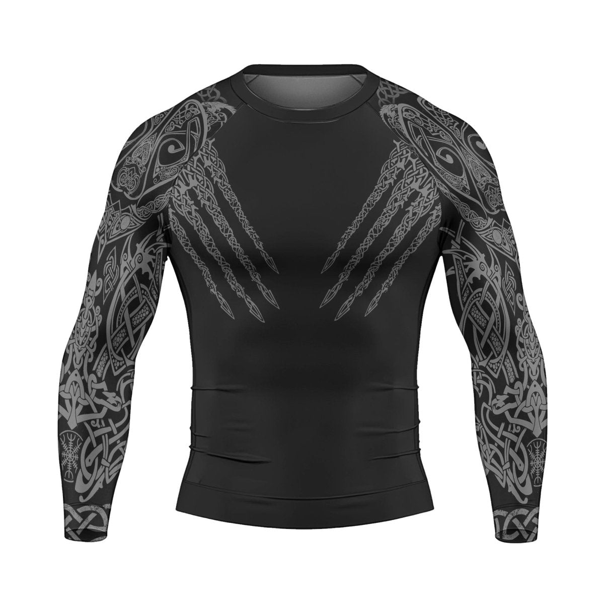 Viking Berserker Men's Long Sleeve Rash Guard - BattleFitGear